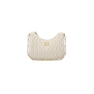 Miu Wander matelasse regenerated nylon hobo bag