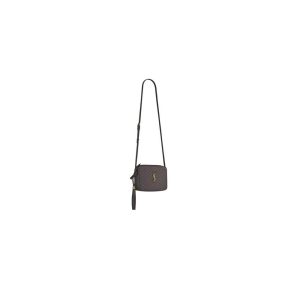 Saint Laurent Chain-strap YSL-plaque grained-leather wallet