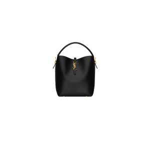 MANHATTAN SMALL SHOULDER BAG IN BOX SAINT LAURENT LEATHER